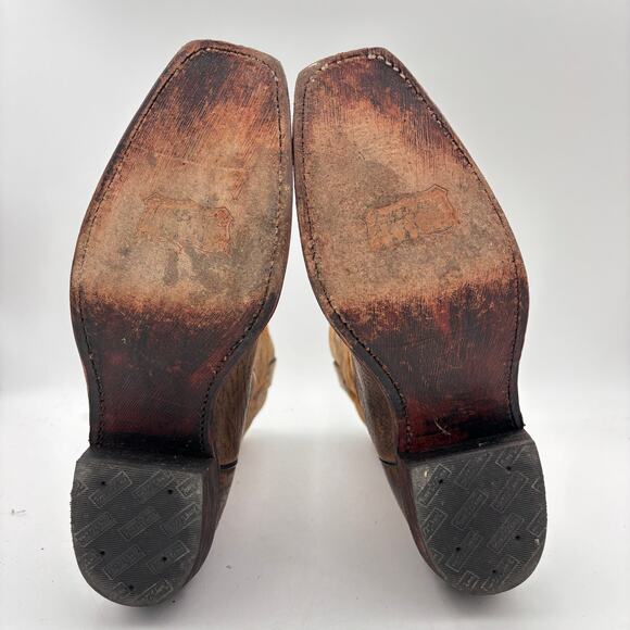 Tony Lama Jaws 7977 Cognac Rolo Leather Boots Men's 10D Western Workwear - Picture 7 of 14